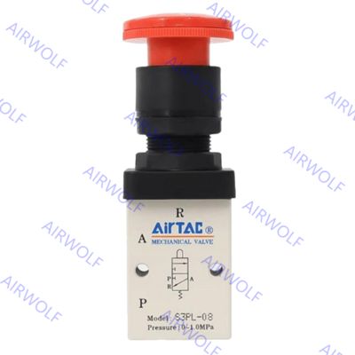 AIRTAC S3 Series S3PL-M5, S3PL-06, S3PL-08 3/2 way Control Valve M5 1/8" 1/4"