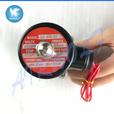 2S200-20 Water Solenoid Valve 24vdc 3/4 Inch Normally Closed Stainless Steel Pneumatic