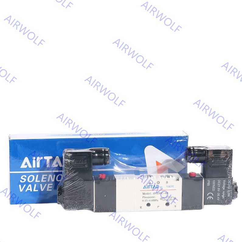 AIRTAC 4V230C-06/08, 4V230E-06/08, 4V230P-06/08 4V200 Series 5/3 way Electric Solenoid Valve 1/8" 1/4"