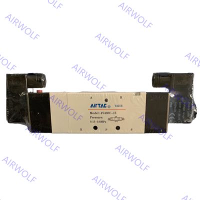 AIRTAC 4V430C-15, 4V430E-15, 4V430P-15 4V400 সিরিজ 5/2 উপায়, 5/3 উপায় বৈদ্যুতিক সোলিনয়েড ভালভ 1/2 